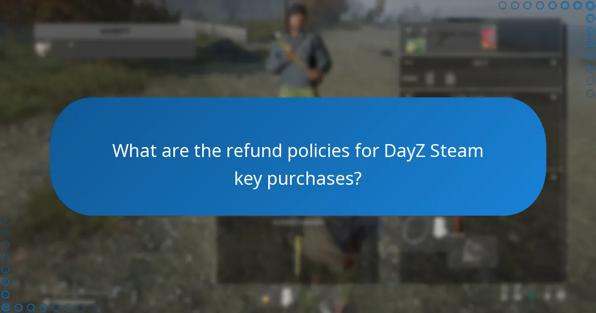 What are the refund policies for DayZ Steam key purchases?